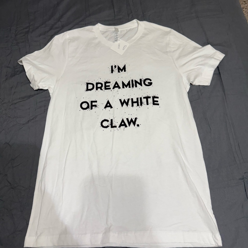 Bella Canvas White Tee with Black Text